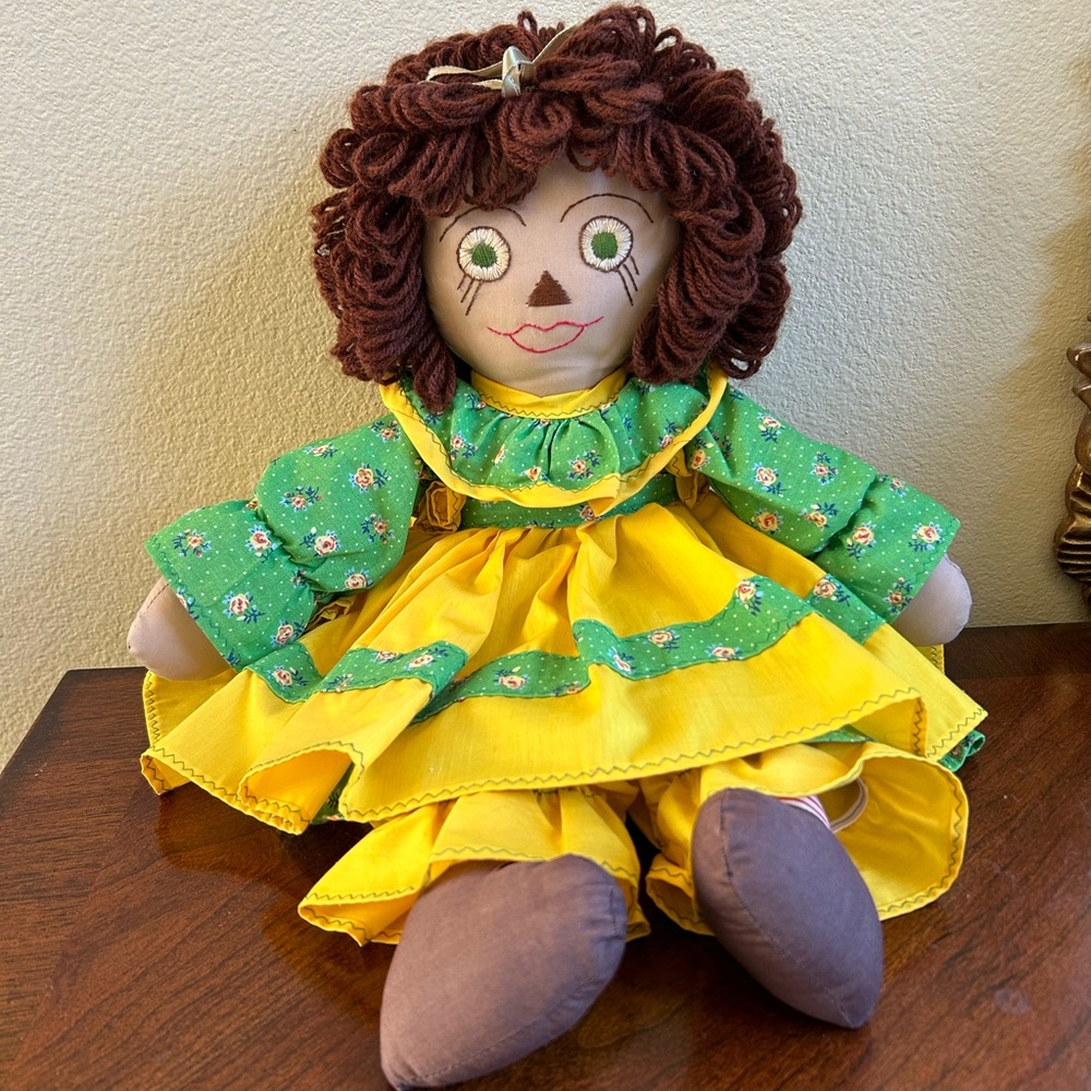 Handmade rag  doll from St .Croix  Sheltered Workshop